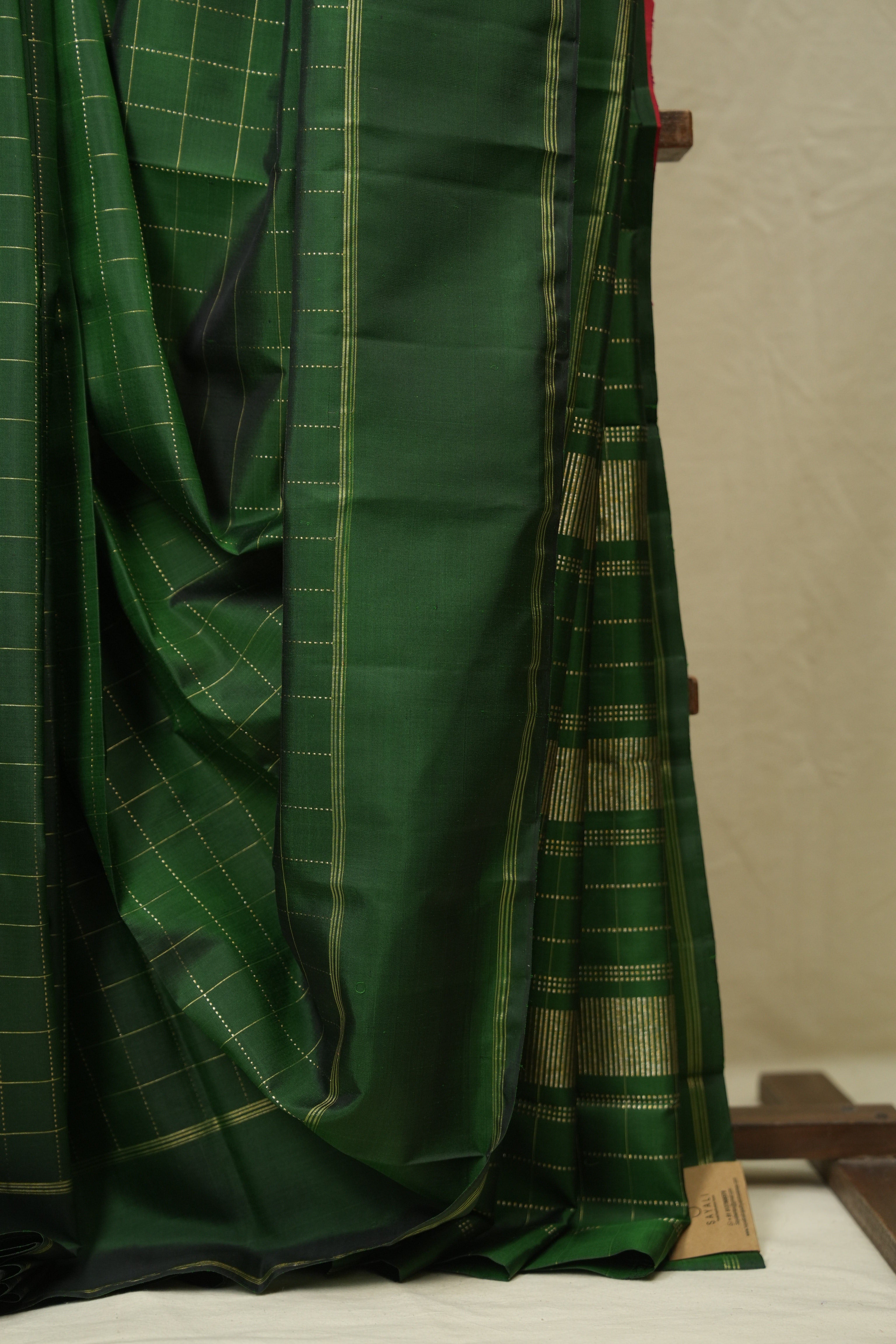 Dark Green Kanjivaram Silk Saree - SRDGKSS1082