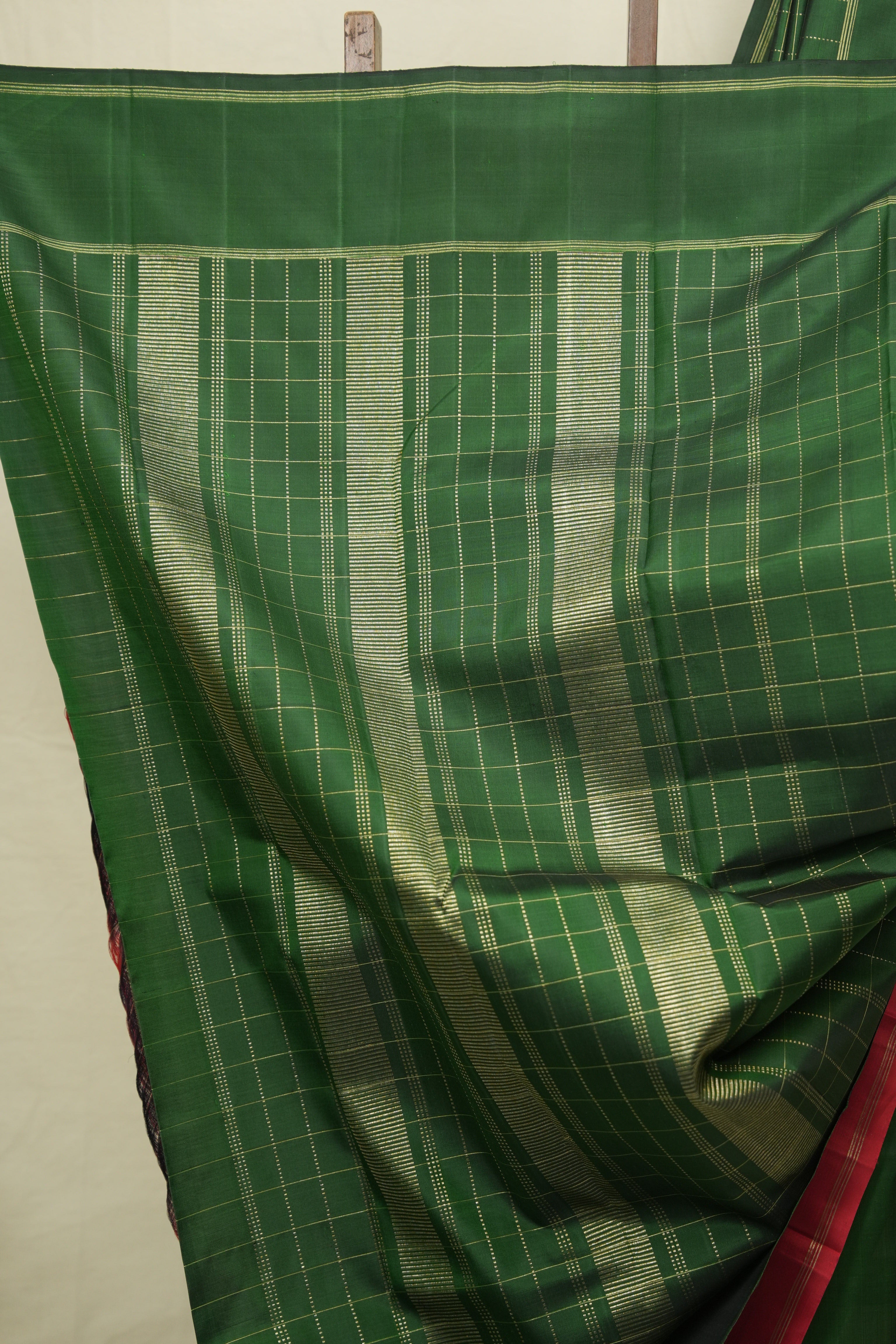 Dark Green Kanjivaram Silk Saree - SRDGKSS1082