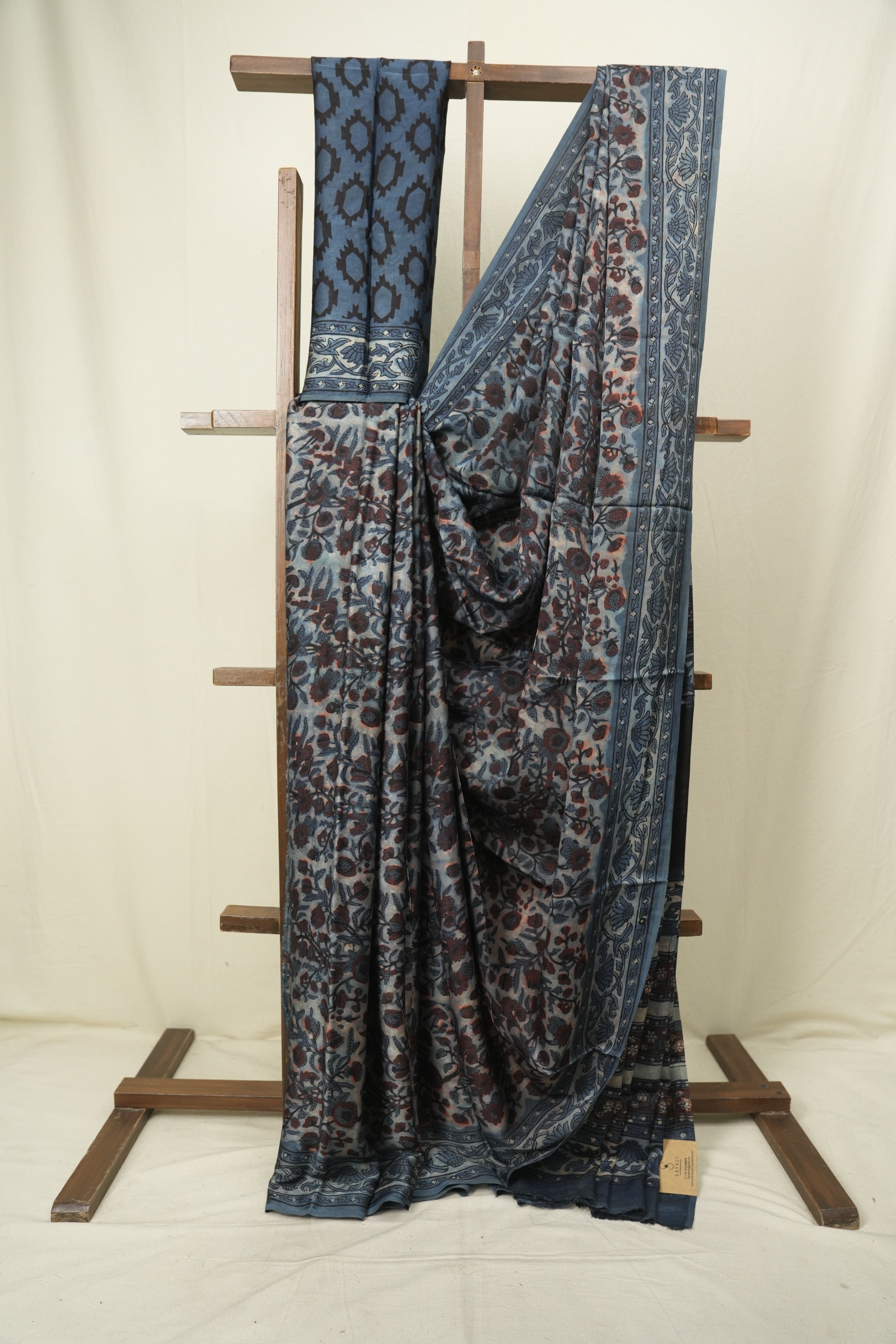 Blue HBP Modal Silk Saree - SRBSMS670