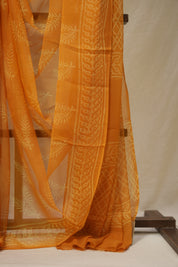Orange HBP Chiffon Saree - SROHCS35