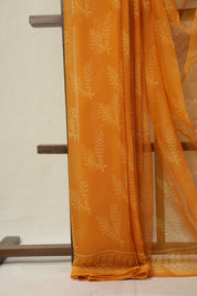 Orange HBP Chiffon Saree - SROHCS35