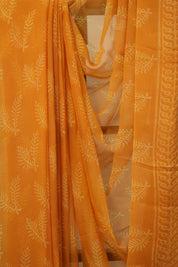 Orange HBP Chiffon Saree - SROHCS35