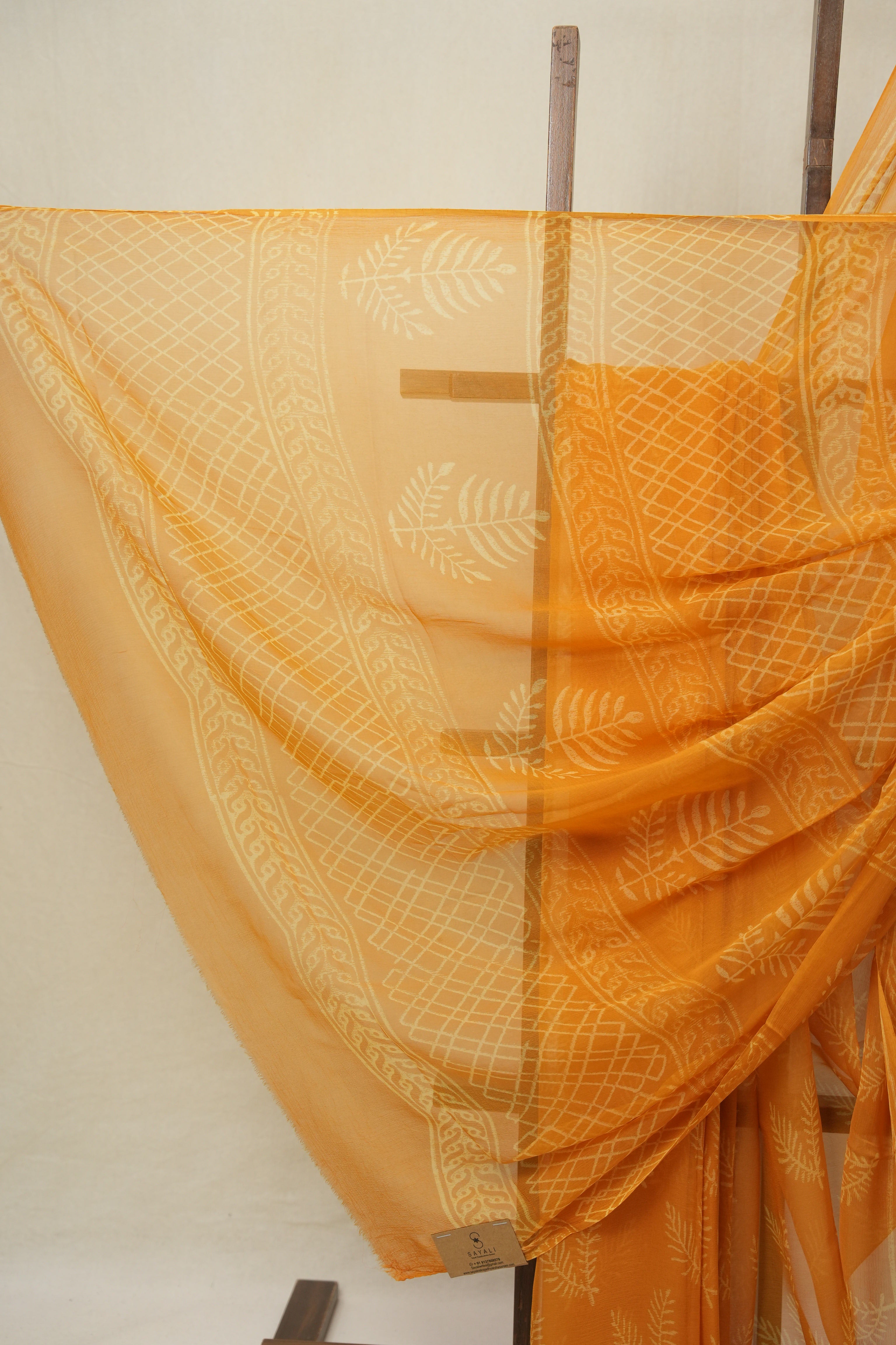 Orange HBP Chiffon Saree - SROHCS35