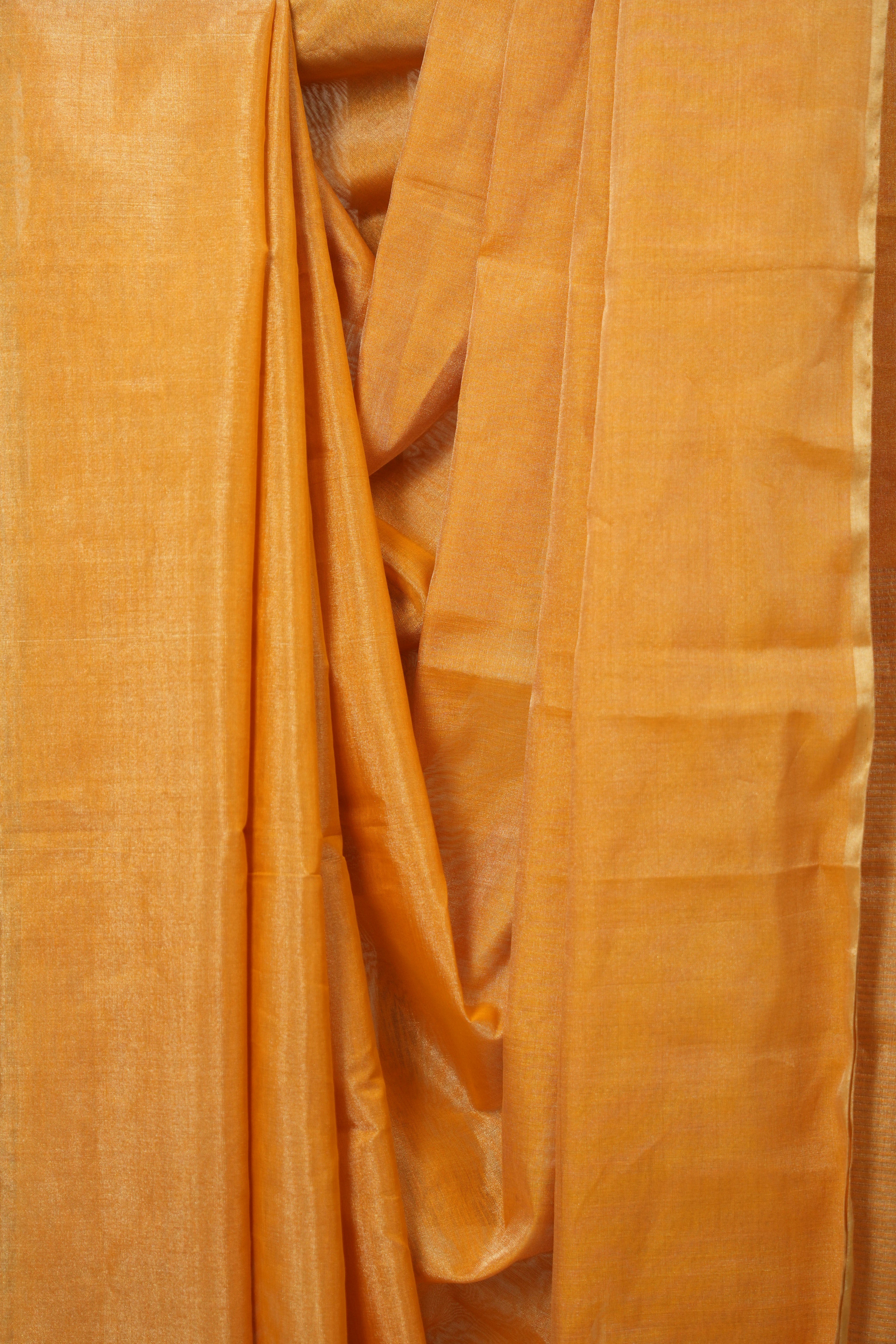 Orange Maheshwari Tissue Saree - SROMTS733