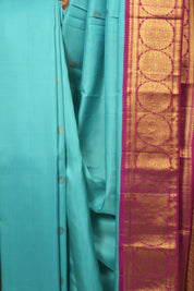Turquoise Blue Kanjivaram Silk Saree - SRTBKSS1079