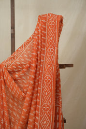 Candy Orange HBP Chiffon Saree - SRCOHCS36