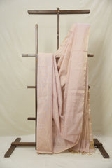 Soft Pink Maheshwari Tissue Saree - SRSPMTS732