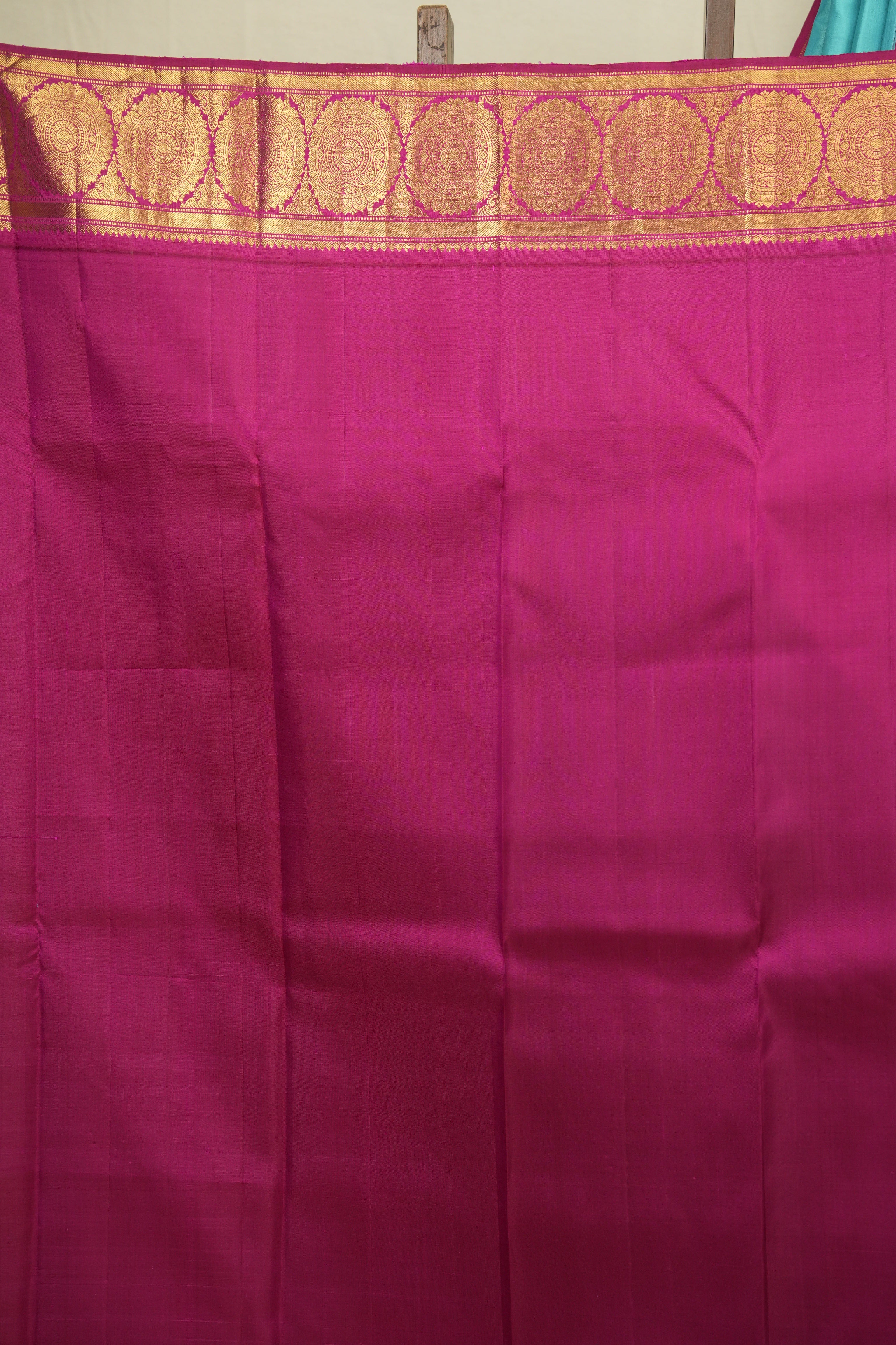 Turquoise Blue Kanjivaram Silk Saree - SRTBKSS1079