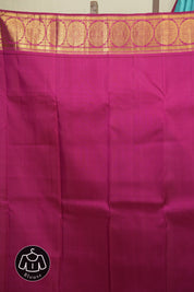 Turquoise Blue Kanjivaram Silk Saree - SRTBKSS1079