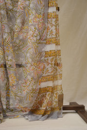Grey HBP Chiffon Saree - SRGHCS46