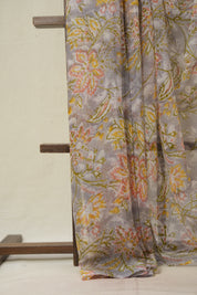 Grey HBP Chiffon Saree - SRGHCS46