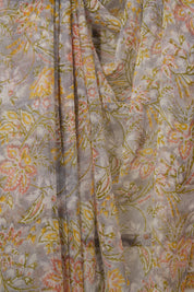 Grey HBP Chiffon Saree - SRGHCS46