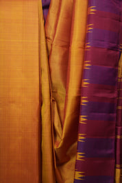 Rust Orange Kanjivaram Silk Saree - SRROKSS1077