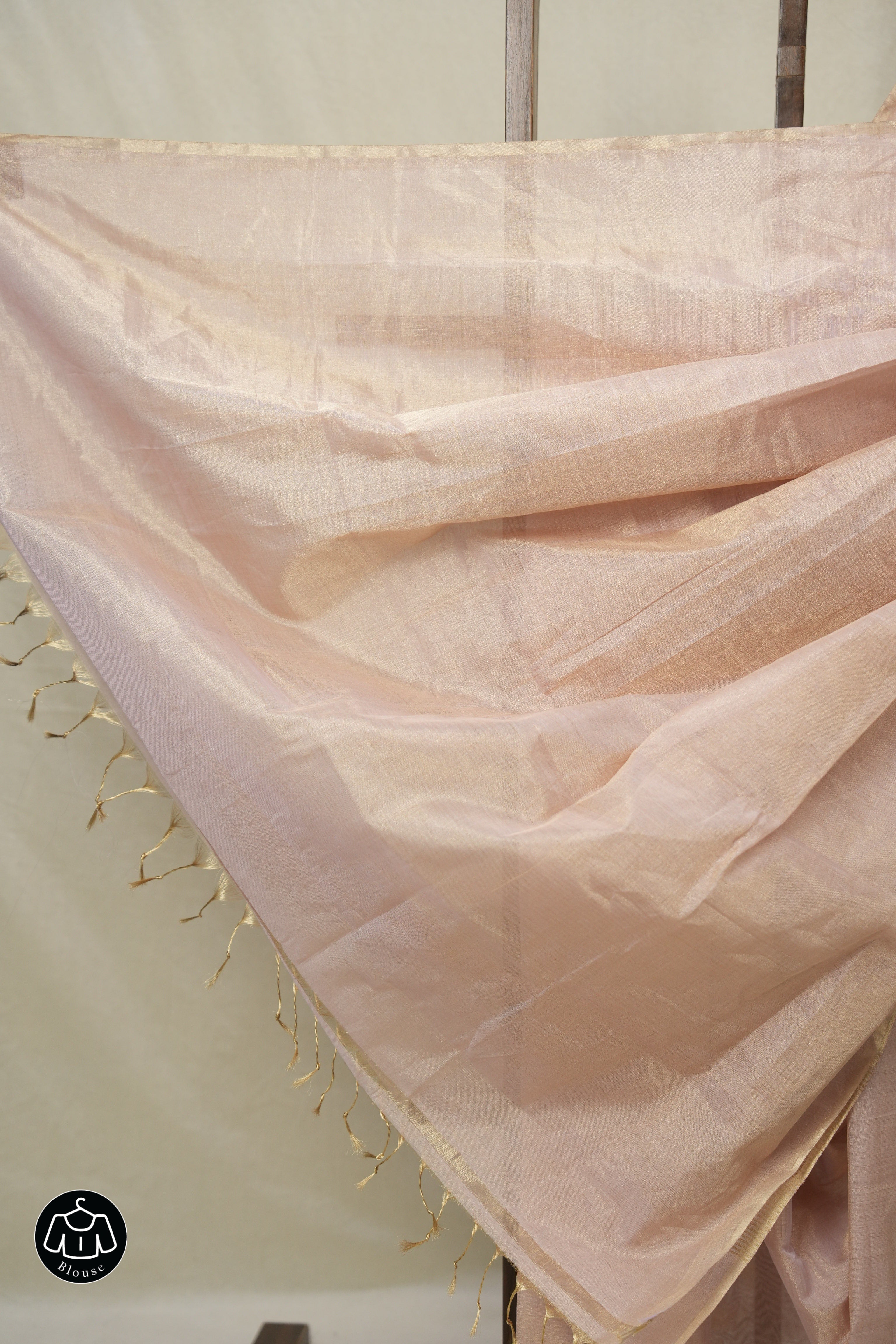 Soft Pink Maheshwari Tissue Saree - SRSPMTS732