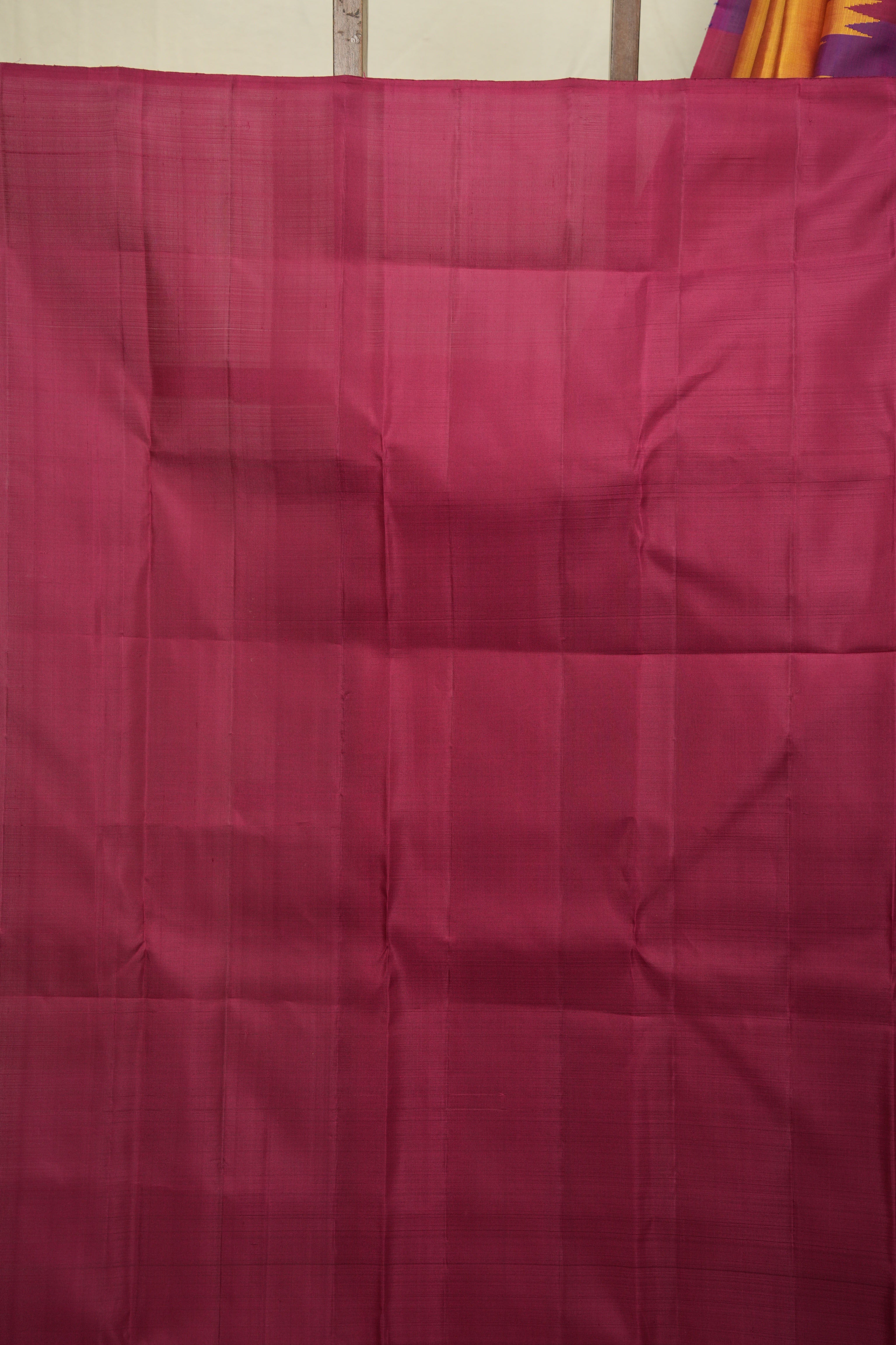 Rust Orange Kanjivaram Silk Saree - SRROKSS1077