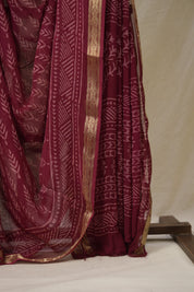 Maroon HBP Chiffon Saree - SRMHCS42