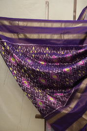 Pink Purple Pochampalli Silk Ikat Saree - SRPPPSIS261