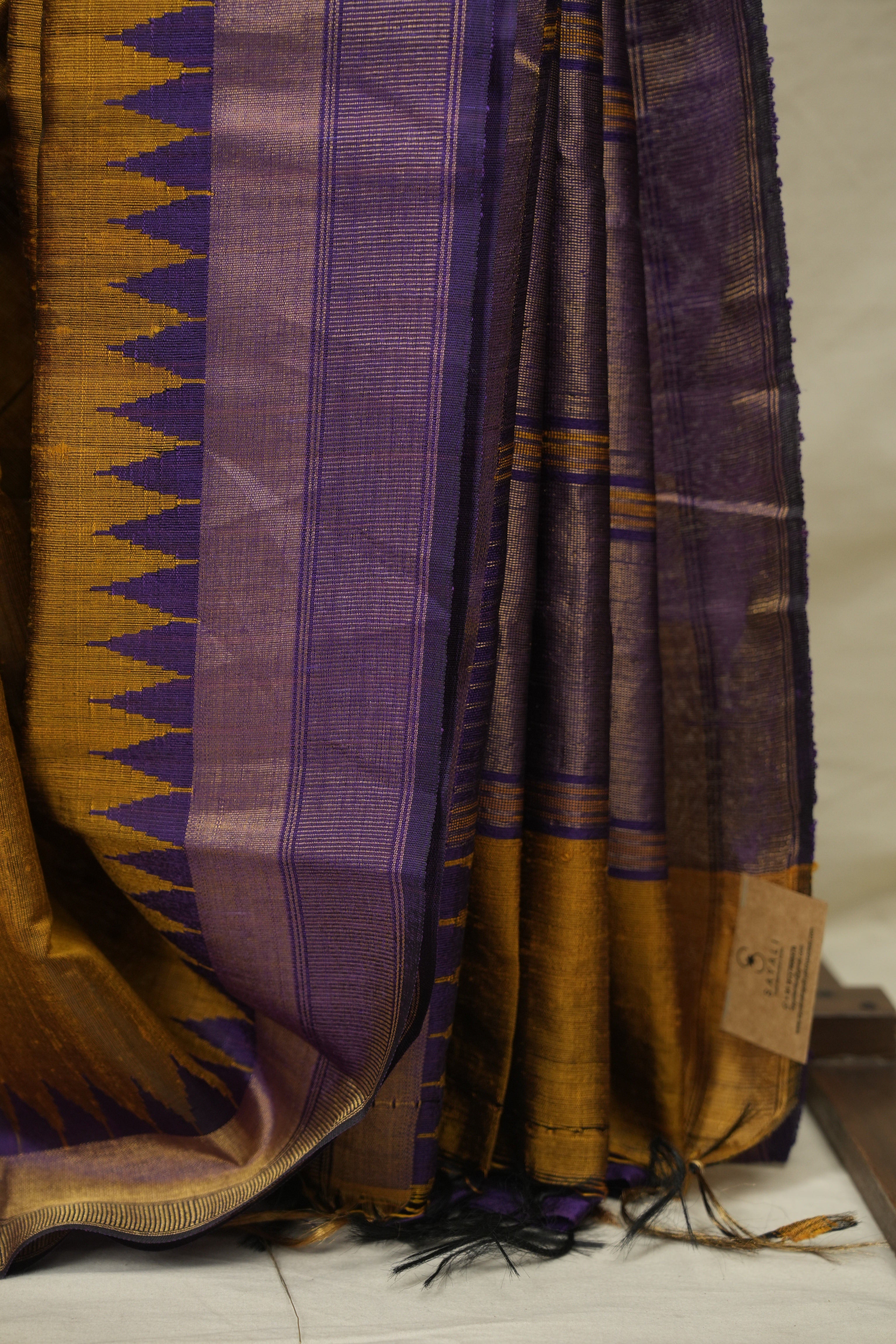 Mustard Raw Silk Saree - SRMRSS1111