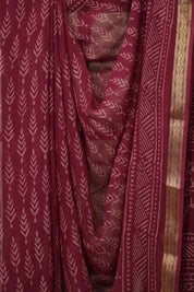 Maroon HBP Chiffon Saree - SRMHCS42