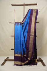 Deep Blue Pochampalli Silk Ikat Saree - SRDBPSIS265