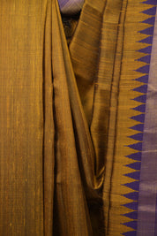 Mustard Raw Silk Saree - SRMRSS1111