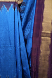 Deep Blue Pochampalli Silk Ikat Saree - SRDBPSIS265