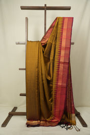 Mustard Raw Silk Saree - SRMRSS1113