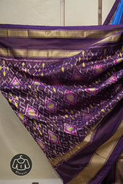Deep Blue Pochampalli Silk Ikat Saree - SRDBPSIS265