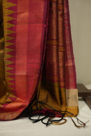 Mustard Raw Silk Saree - SRMRSS1113