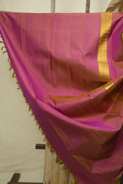 Cream Kanjivaram Silk Saree - SRCKSS1076
