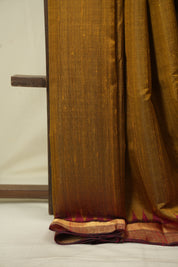 Mustard Raw Silk Saree - SRMRSS1113