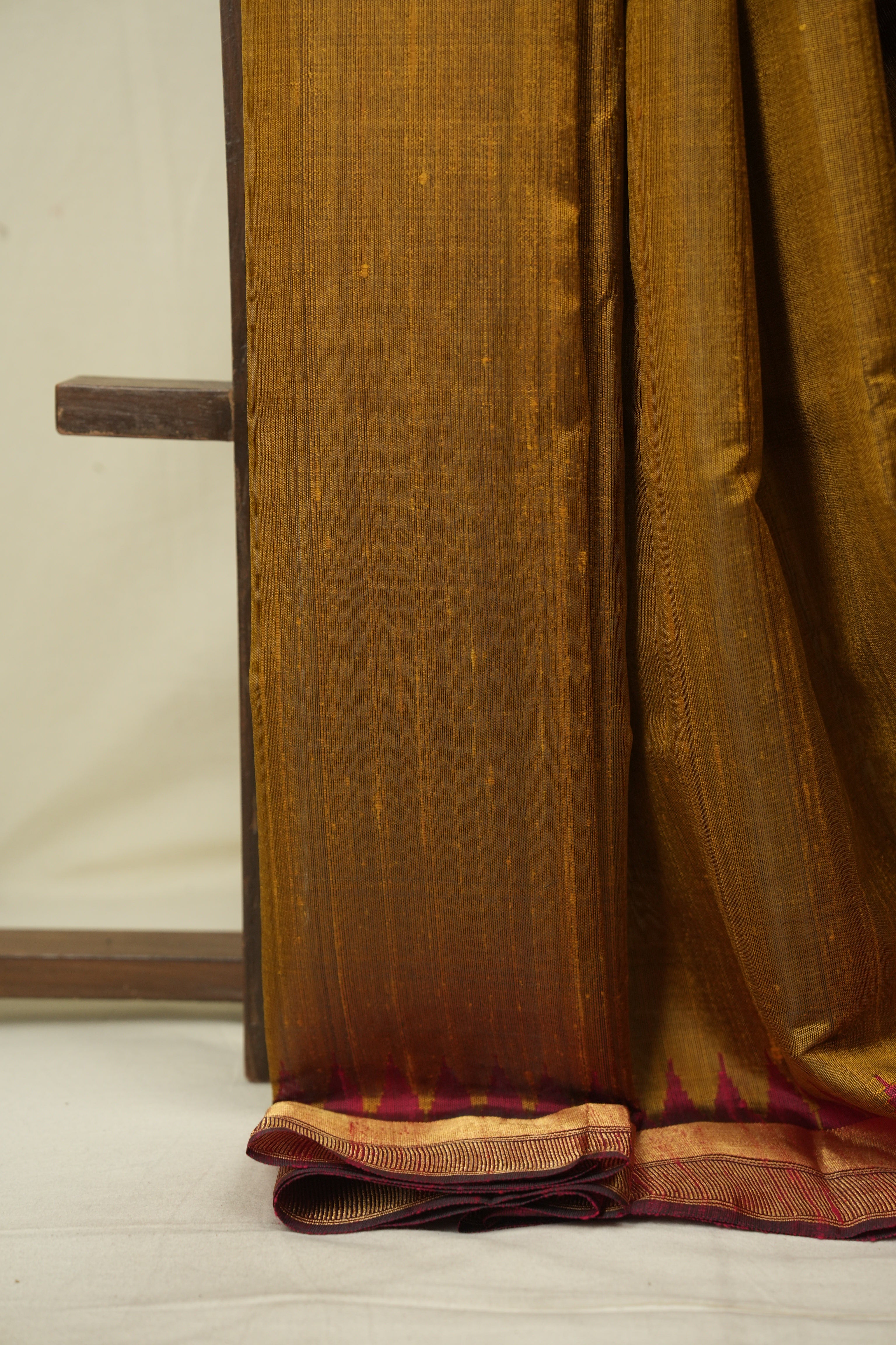 Mustard Raw Silk Saree - SRMRSS1113