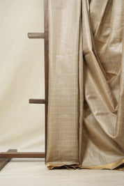Beige Tussar Silk Saree - SRBTSS1652