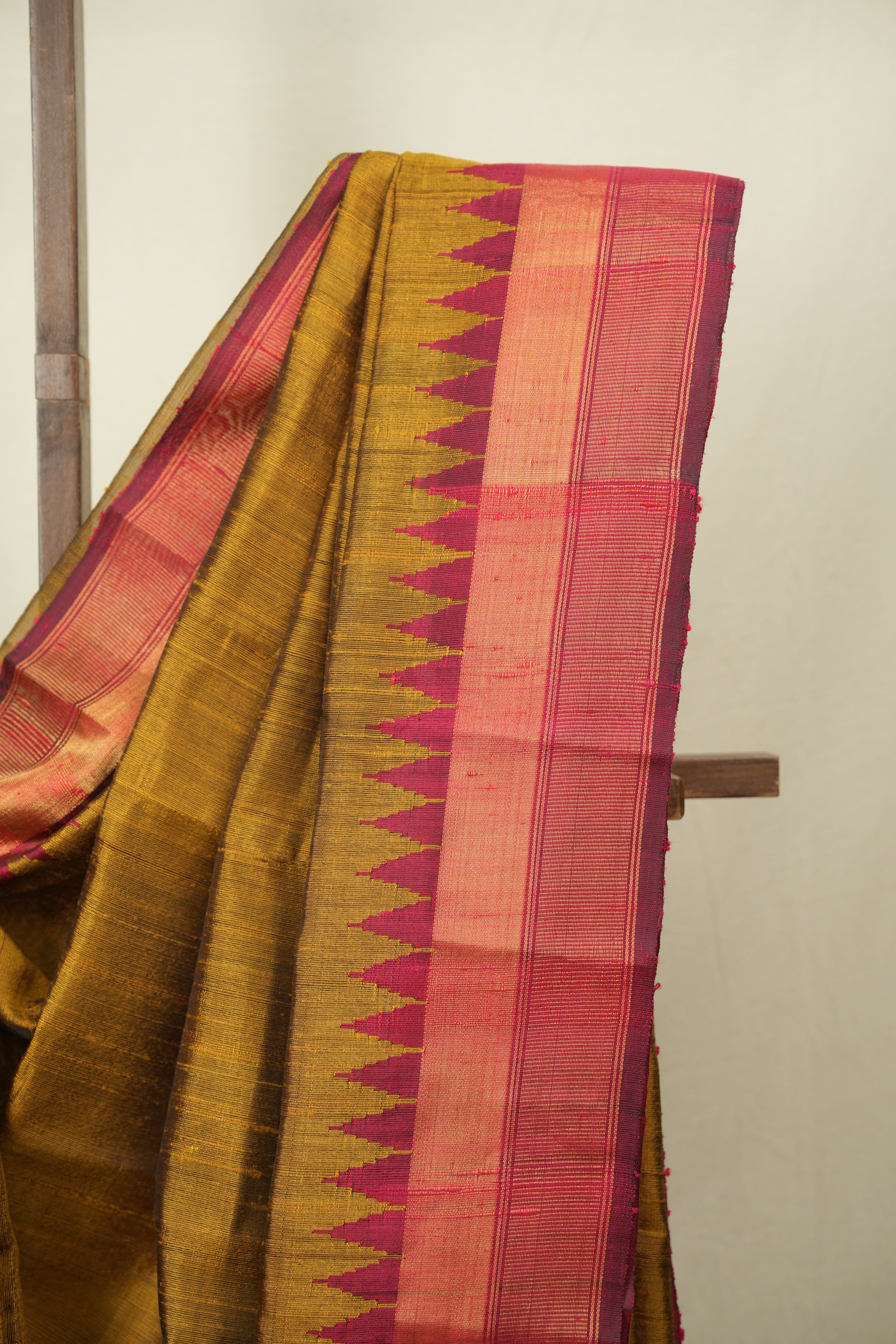 Mustard Raw Silk Saree - SRMRSS1113