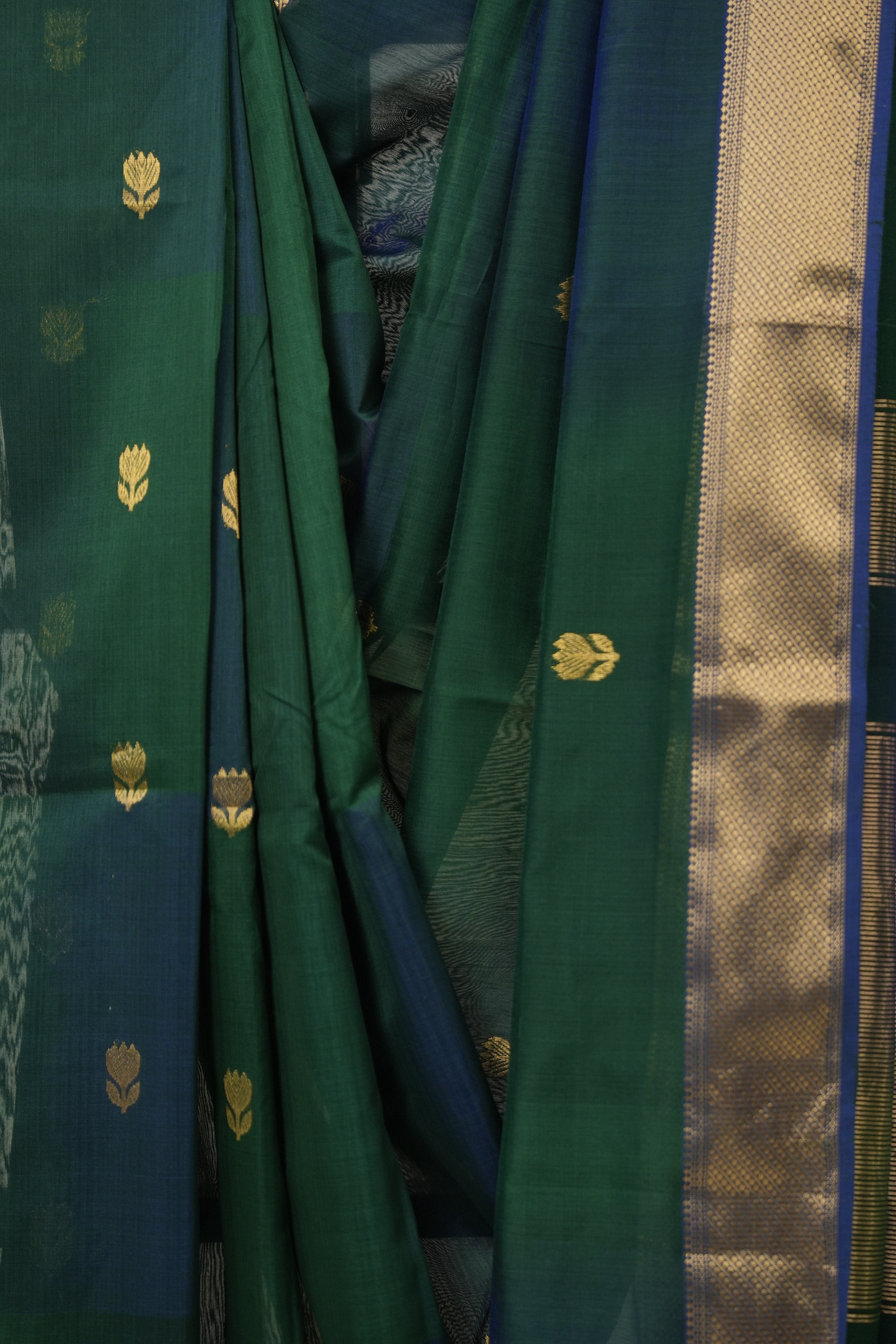 Green Maheshwari Saree - SRGMS1016