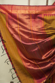 Mustard Raw Silk Saree - SRMRSS1113