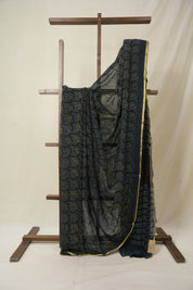 Black Blue HBP Chiffon Saree - SRBBHCS40