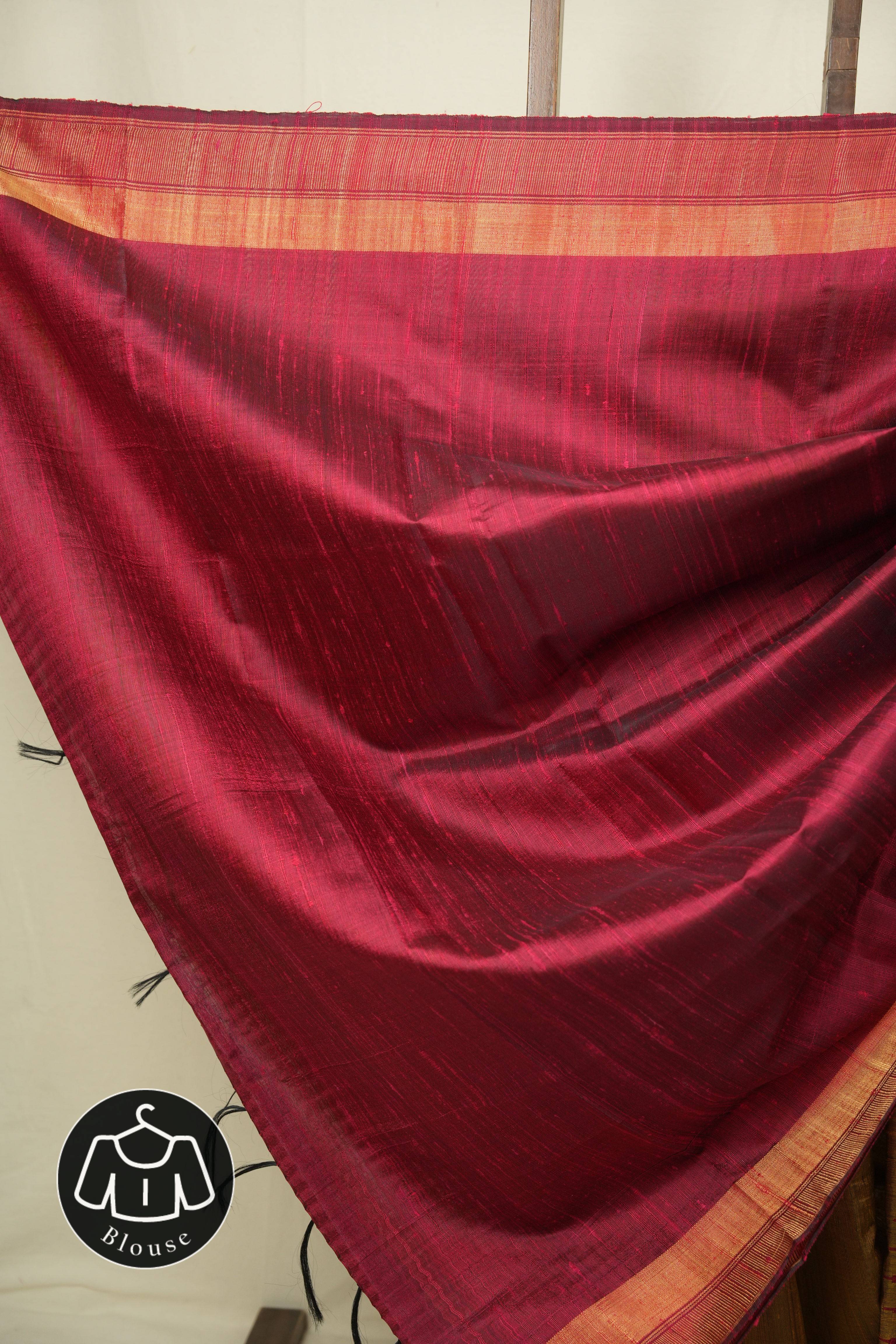 Mustard Raw Silk Saree - SRMRSS1113
