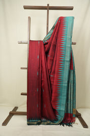 Maroon Raw Silk Saree - SRMRSS1112