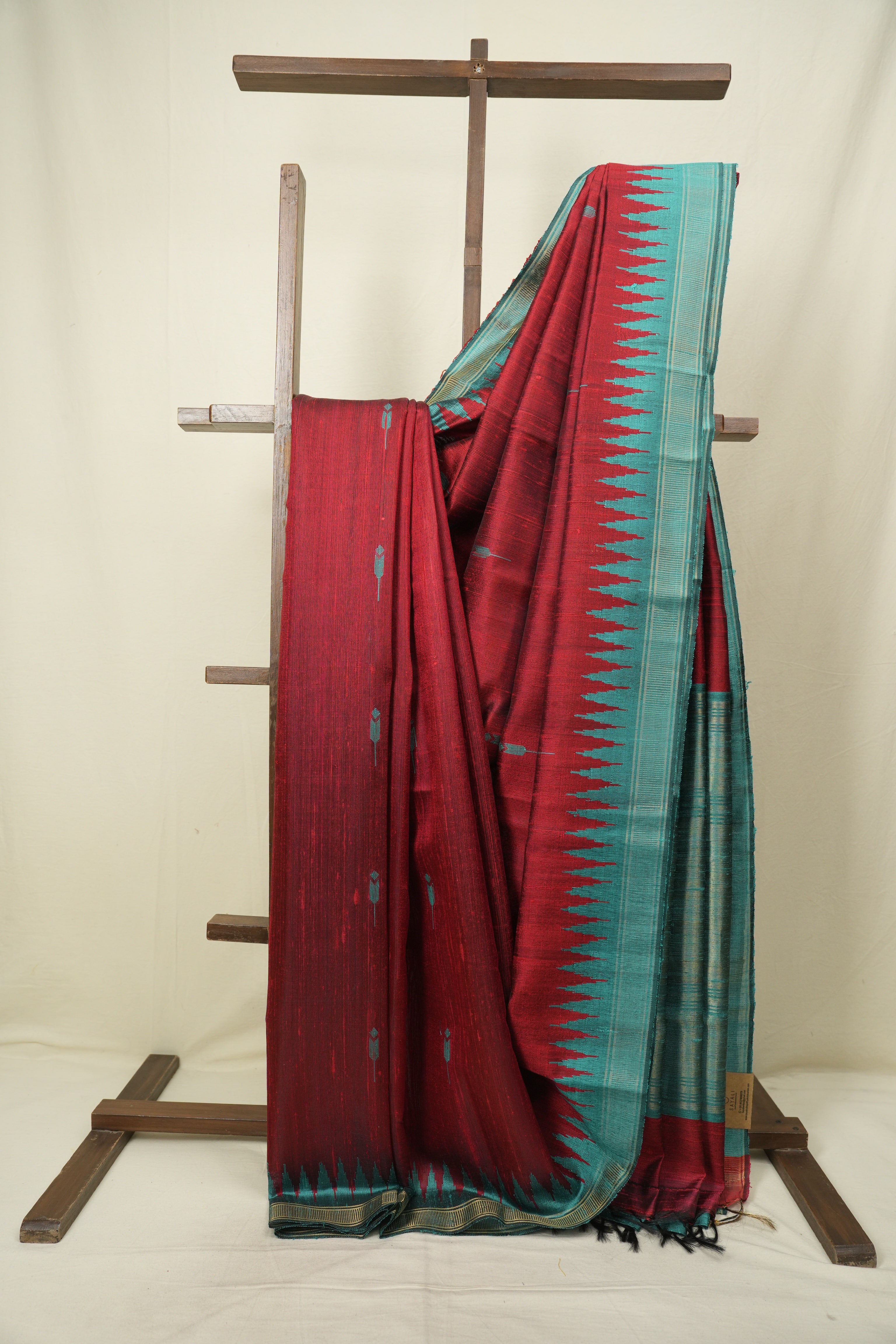 Maroon Raw Silk Saree - SRMRSS1112