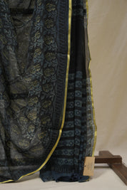 Black Blue HBP Chiffon Saree - SRBBHCS40