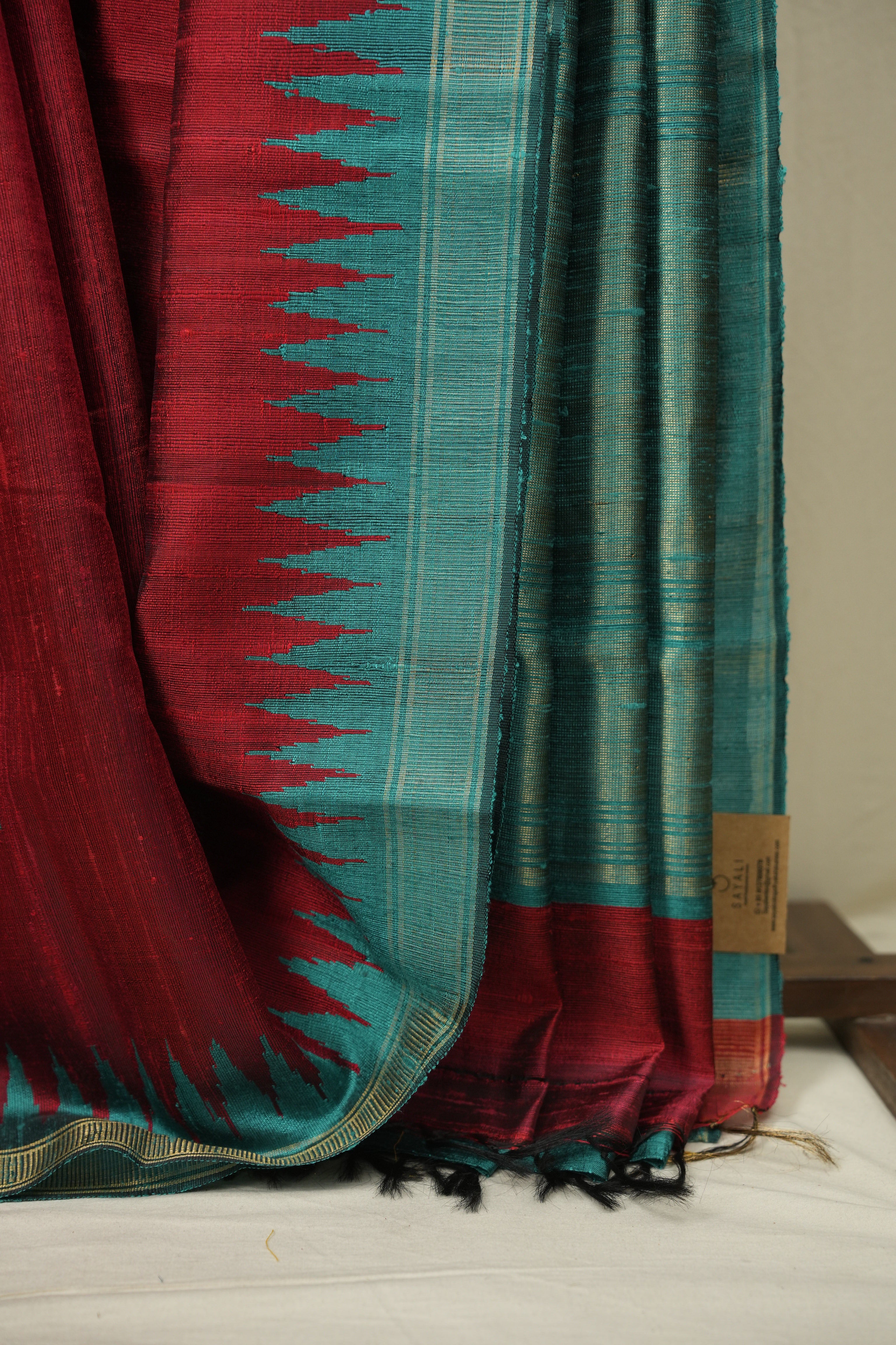 Maroon Raw Silk Saree - SRMRSS1112