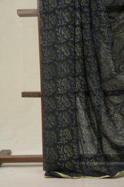 Black Blue HBP Chiffon Saree - SRBBHCS40
