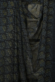 Black Blue HBP Chiffon Saree - SRBBHCS40