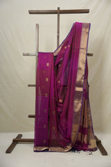 Pink Purple Maheshwari Saree - SRPPMS1017