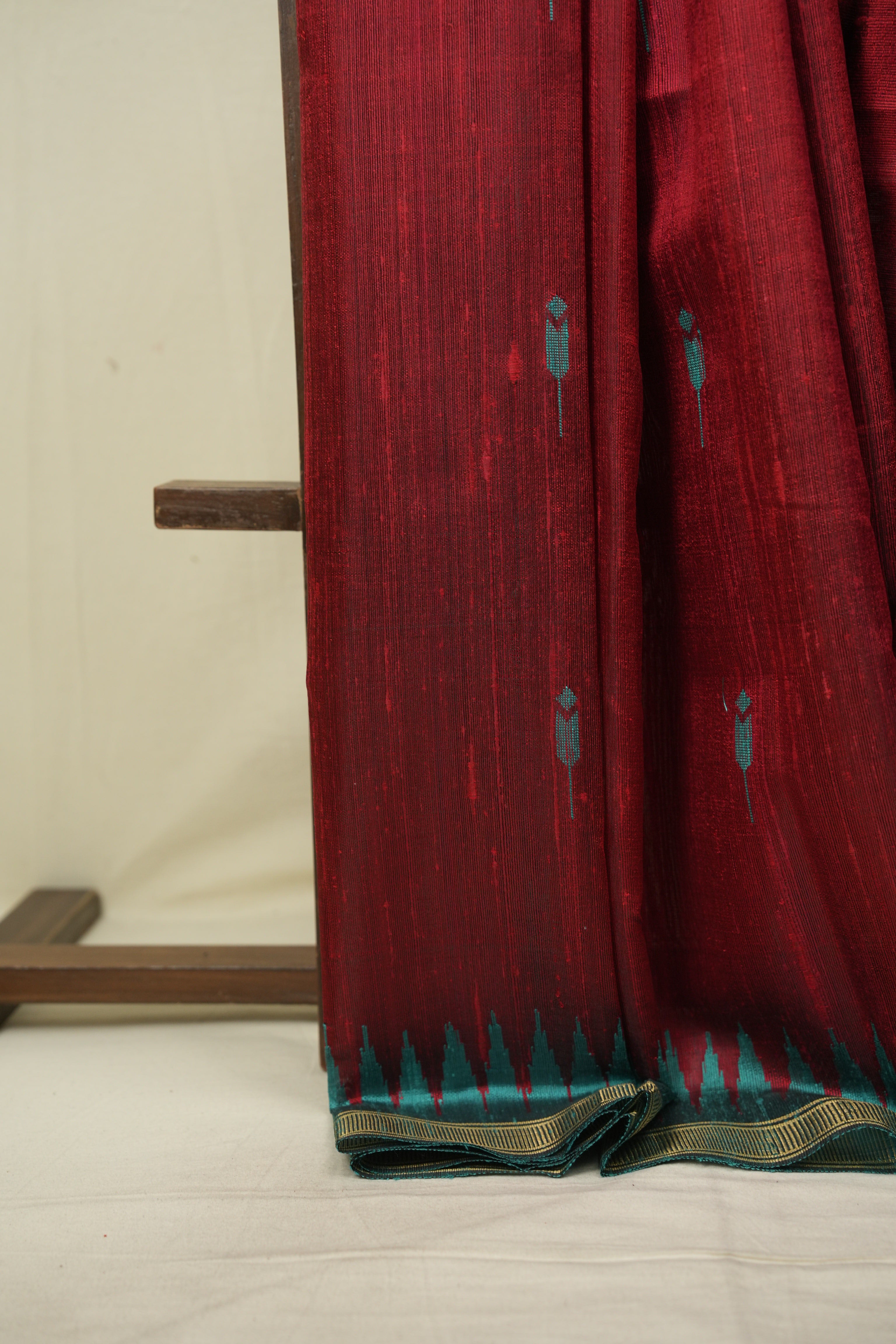 Maroon Raw Silk Saree - SRMRSS1112