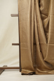 Beige Gold Tussar Silk Saree - SRBGTSS1700