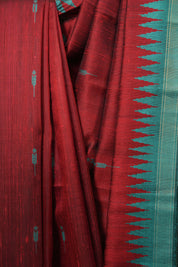 Maroon Raw Silk Saree - SRMRSS1112
