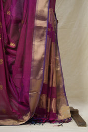 Pink Purple Maheshwari Saree - SRPPMS1017