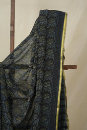Black Blue HBP Chiffon Saree - SRBBHCS40
